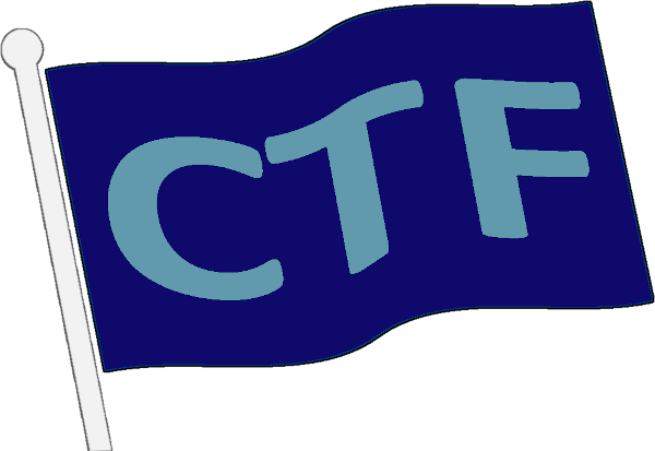 En flagga med texten CTF